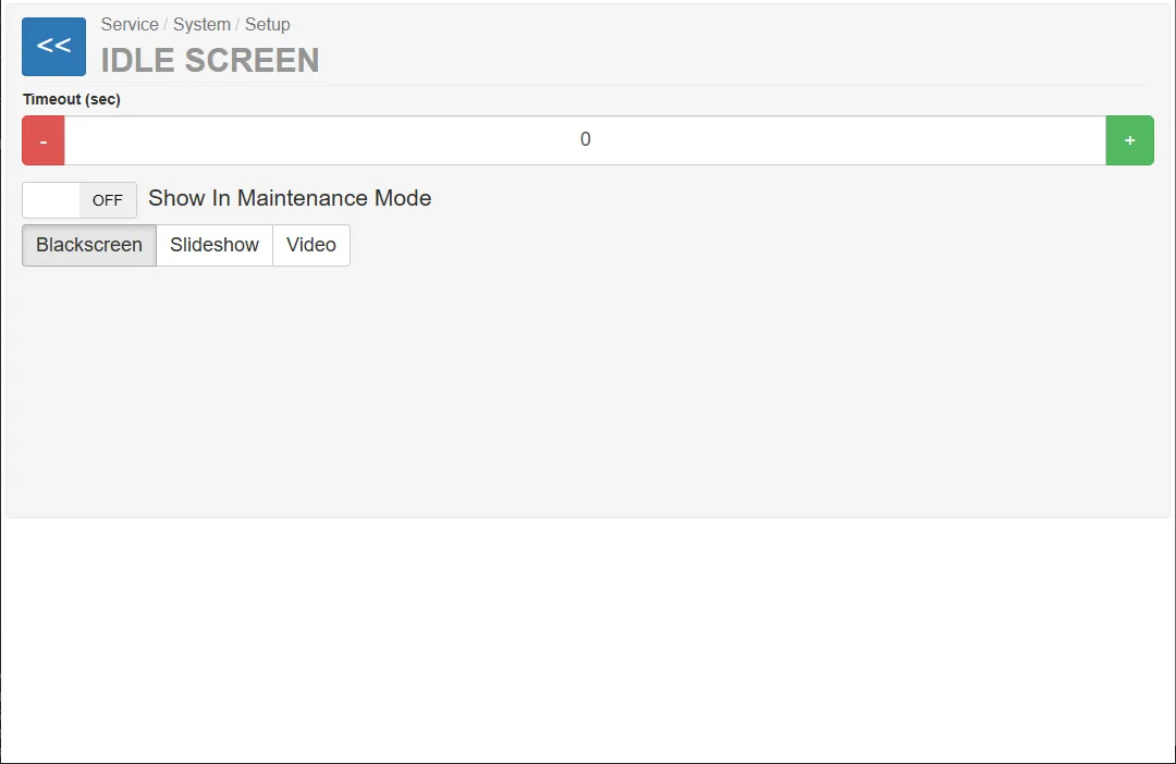 Idle Screen