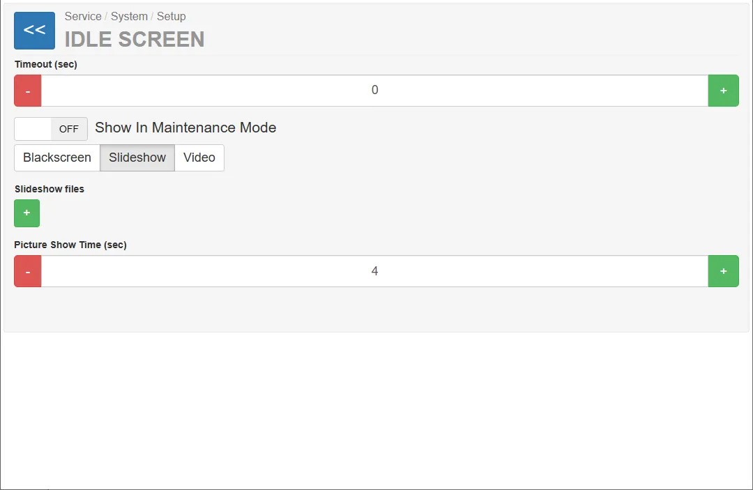 Idle Screen Slideshow